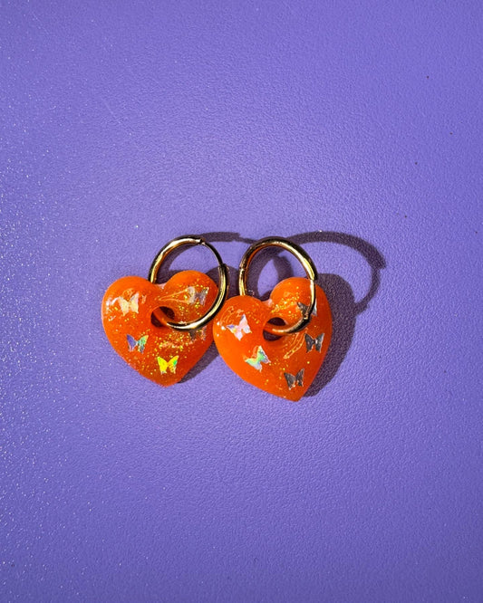 Heart Charm Earrings