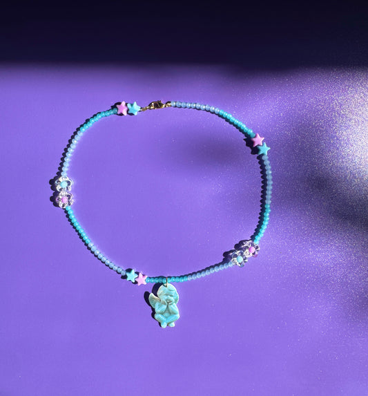 Angel baby beaded necklace