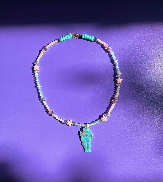 Angel beaded necklace